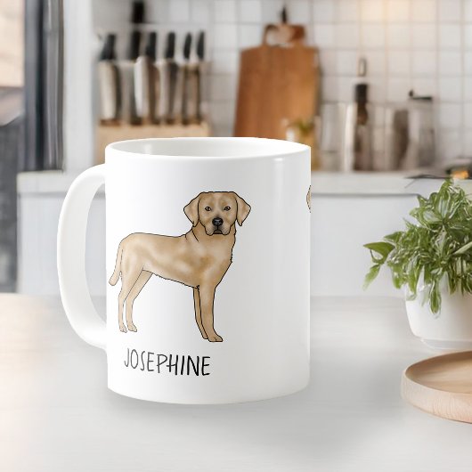 Mug Labrador Retriever Jaune Chien Lab Mignon Nom Pers