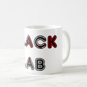 Mug Labrador Retriever Lab noir Drapeau dans le nom (Devant droit)