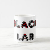 Mug Labrador Retriever Lab noir Drapeau dans le nom (Centre)