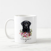 Mug Labrador Retriever noir à l'aquarelle (Gauche)