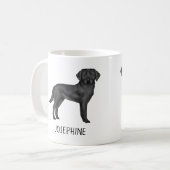 Mug Labrador Retriever Noir Chien Lab Mignon Nom Perso (Devant gauche)