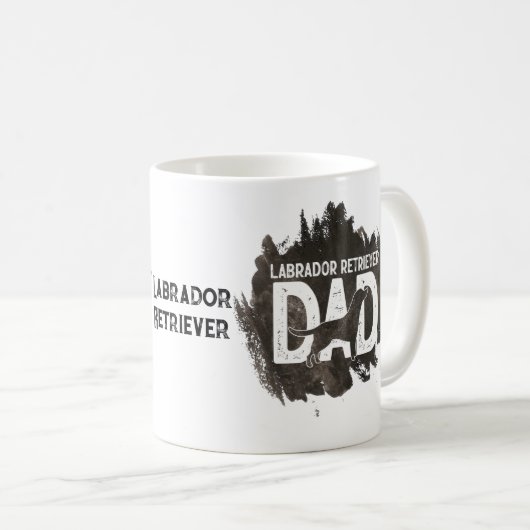 Mug Labrador Retriever Papa Fête des pères Amoureux de (Devant droit)