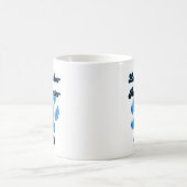 Mug Labrador Retriever Papa Pawprint bleu (Centre)