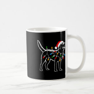 Mug Labrador Retriever Santa Hat Noël lumières Noël