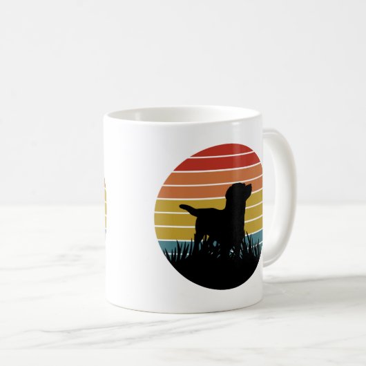Mug Labrador Retro Sunset (Devant droit)