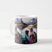 Mug Labrador sur une pagaie : Une aventure panoramique (Devant gauche)