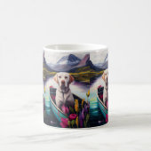 Mug Labrador sur une pagaie : Une aventure panoramique (Centre)