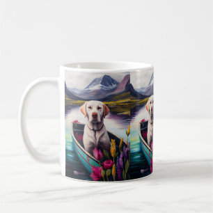 Mug Labrador sur une pagaie : Une aventure panoramique