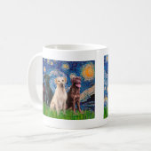 Mug Labradors (3) - Nuit étoilée (Devant gauche)