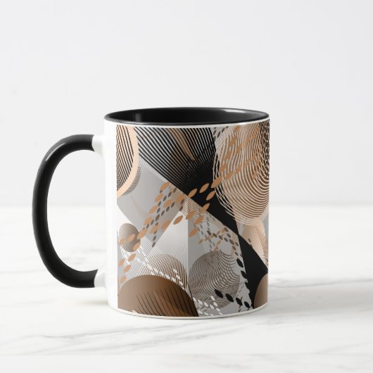 Mug L'abstraction grise, brune. (Gauche)