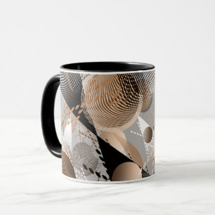 Mug L'abstraction grise, brune.