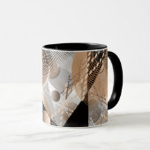 Mug L'abstraction grise, brune. (Devant droit)