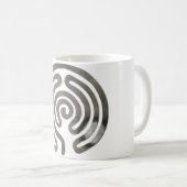 Mug labyrinthe argent antique (Devant droit)