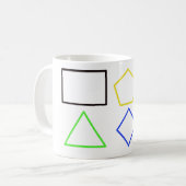 Mug Labyrinthe Moderne – Art Abstrait Géométrique Auda (Devant gauche)