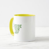 Mug Labyrinthe pixélisé et pommes (Devant gauche)