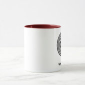 Mug Labyrinthe rouge et blanc de drogué d'hypnose de (Centre)