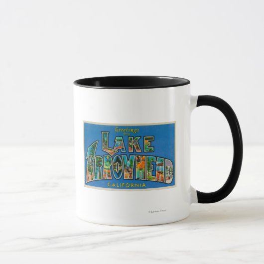 Mug Lac Arrowhead, Californie - Scènes de grandes lett (Droite)