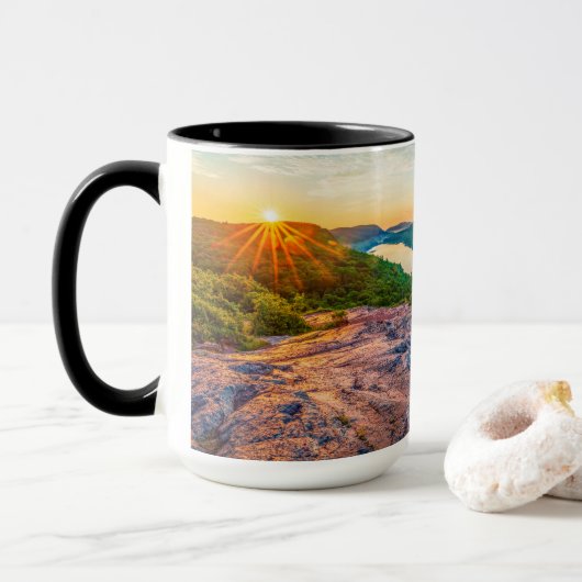 Mug Lac des nuages Montagnes Porcupine (Avec donut)