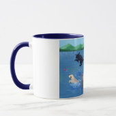 Mug Lac Fun Labradors Peinture (Gauche)