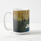 Mug Lac Grass Blue Water Reflection Photo Nature (Gauche)