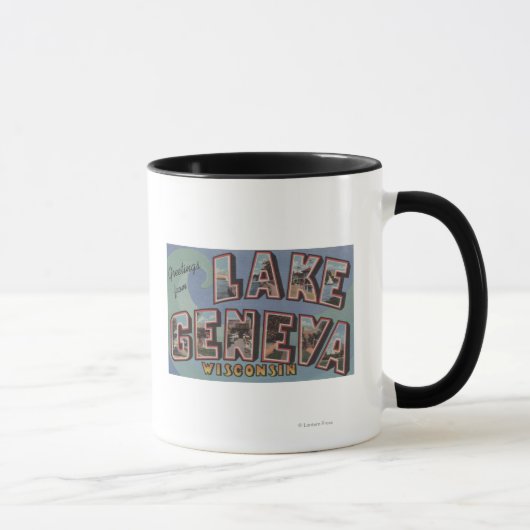 Mug Lac Léman, Wisconsin - Scènes de grandes lettres (Droite)