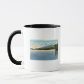 Mug Lac Middle Saranac Vue sur le Mont Ampersand (Gauche)