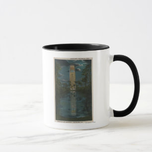 Mug Lac Pays de Galles, FL - vue de lac Mt. et chant