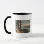 Mug Lac Tahoe, CA - Emerald Bay Vue avec vapeur (Gauche)