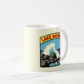 Mug Lac vintage Michigan (Devant droit)