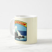 Mug Lac vintage Michigan (Devant gauche)