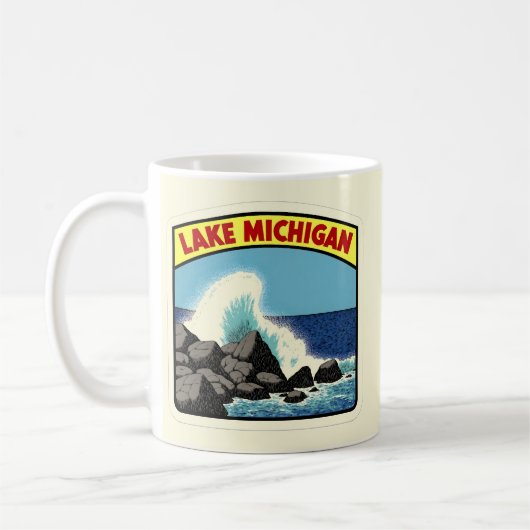 Mug Lac vintage Michigan (Gauche)
