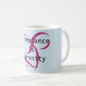 Mug L'acceptation est la sérénité (bleue) (Devant droit)