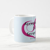 Mug L'acceptation est la sérénité (bleue) (Devant gauche)
