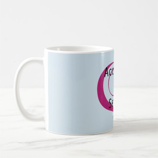 Mug L'acceptation est la sérénité (bleue) (Gauche)
