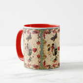 MUG LACE ANTIQUE VALENTINE, CUPIDE, AMOUREUX ET BOUTTE (Devant gauche)
