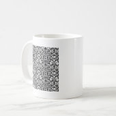 Mug Lace noir blanc Damas Brocade (Devant gauche)
