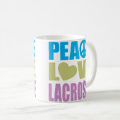 Mug Lacrosse d'amour de paix (Devant droit)