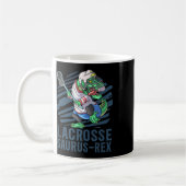Mug Lacrosse-o-saurus T Rex Dinosaure Avec Bâton de La (Gauche)