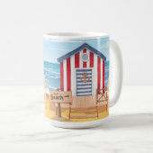 Mug ladie sur la plage (Devant droit)