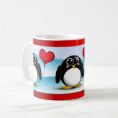 Mug L'adorable ballons de coeurs de pingouins La Saint (Devant gauche)