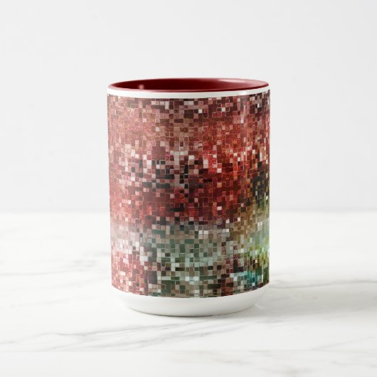 Mug Ladrilho vermelho manchado com tinta spray (Centre)