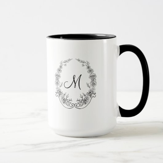 Mug Lady Black Monogram Ringer 15oz (Droite)