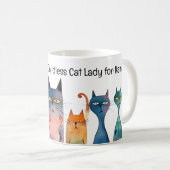 Mug Lady de chat sans enfant post-ménopause pour Kamal (Devant droit)