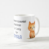 Mug Lady de chat sans enfant post-ménopause pour Kamal (Devant droit)