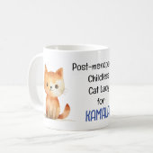 Mug Lady de chat sans enfant post-ménopause pour Kamal (Devant gauche)