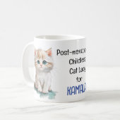 Mug Lady de chat sans enfant post-ménopause pour Kamal (Devant gauche)