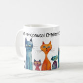 Mug Lady de chat sans enfant post-ménopause pour Kamal (Devant gauche)