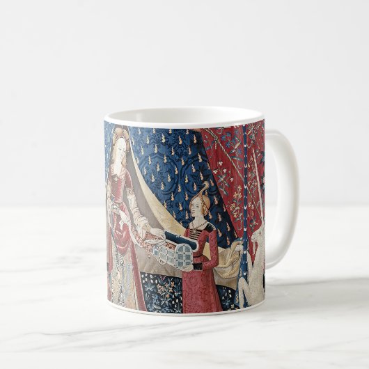 Mug Lady et licorne de la Renaissance (One Desire) (Devant droit)