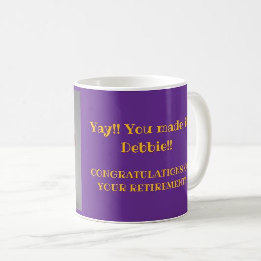 MUG " LADY FINALEMENT RETRAITÉE " (Devant droit)