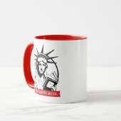 Mug Lady Liberty Lire Livres Interdits (Devant gauche)